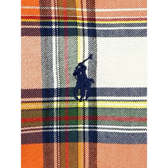 Ralph Lauren Button Down Oxford Clothe Shirt Mens Large Plaid Pony Classic Fit - Picture 4 of 10